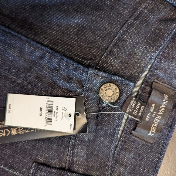 Banana Republic Pleated Wide Leg Trouser Jeans - Picture 6 of 7